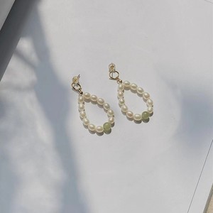 Natural Hotan Jade & <b>Freshwater</b> <b>Pearl</b> Retro Style Rice Bead Necklace <b>Bracelet</b> Earrings Set China-Chic Jewelry for Women - Product Image 3