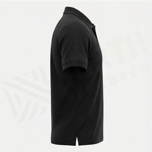 Vente en gros de polos pour hommes sur mesure avec logo imprimé, nouveau design, couleur unie, tissu tricoté, fabriqué au Pakistan - Product Image 3