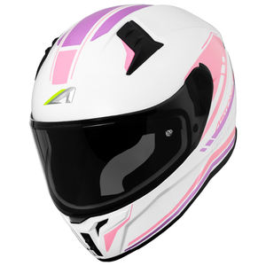 หมวกกันน็อก astone ABS แบบเต็มใบ GTO7ซับในโพลีเอสเตอร์สีขาว/ชมพู - Product Image 2