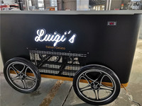 Chariot à crème glacée Popsicle mobile avec évier pour la restauration rapide Snack Hotdog Chips Chariot de nourriture polyvalent