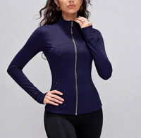 Conjunto de Yoga de Cintura Alta para Mujer, Transpirable y Ligero, Chaqueta de Yoga de 2 Piezas con Cierre Dorado Ecológico en la Parte Delantera, Sin Mangas