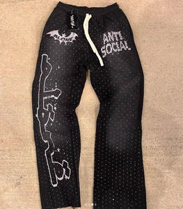 Pantalones Personalizados 100% Poliéster, Ligeros, de Pierna Ancha, de Secado Rápido y Transpirables para Uso Casual y Urbano, Unisex - Product Image 4