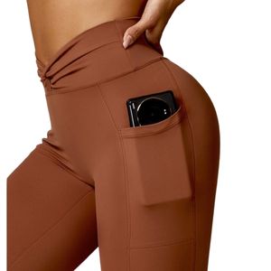 Leggings de Yoga de Compresión con Bolsillos para Mujer, Cintura Alta, Suaves como la Mantequilla, Pantalones de Gimnasio, Ropa Deportiva al por Mayor, OEM ODM - Product Image 3