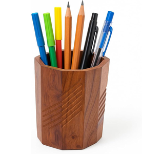 Wood Pen Holder Tableware Organizer for Office Decor Accessories for <b>Tables</b> Stationery Wood Pen Holder - Product Image 1