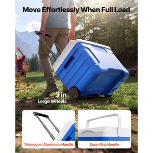 Nevera Portátil Rígida con Ruedas de 21QT, Resistente a Fugas, Mantiene el Hielo Frío Durante 48 Horas - Product Image 4
