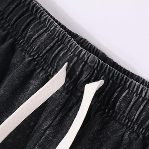 Ensemble de vêtements de détente pour hommes, t-shirt et short, tenue d'été en 2 pièces, coton, coupe ample décontractée, ensemble assorti, effet délavé - Product Image 5