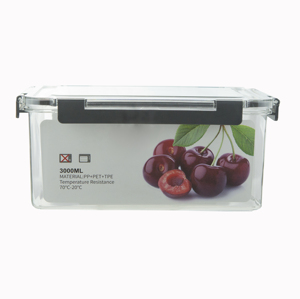 Stackable Rectangular PET Plastic Food <b>Containers</b> Airtight Lids 1 Layer Microwave <b>Freezer</b> Safe Reusable Modern Design - Product Image 4