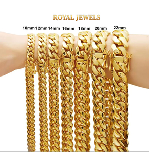 Gold Plated Cuban Link Chain Necklace Miami <b>Choker</b> Thick Link Neckwear for Men Unisex Party <b>Silver</b> Jewelry - Product Image 1