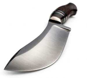 Couteau utilitaire haut de gamme à lame large en acier inoxydable satiné, manche en bois dur avec entretoise en acier, finition foncée - Product Image 3