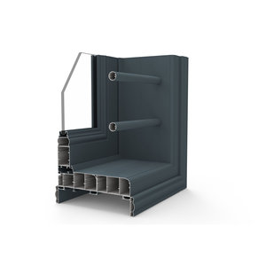 Perfil de Aluminio Serie 108 para Puertas y Ventanas con Arquitrabe Integrado 6063 T5, Marco con Acabado de Madera de Lujo, OEM y ODM - Product Image 5