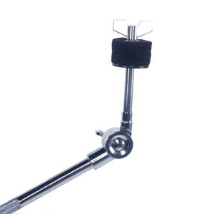 Supporto Doppio per Tom con Controllo a Pedale Professionale, Struttura in Metallo Argento e Nero - Product Image 3