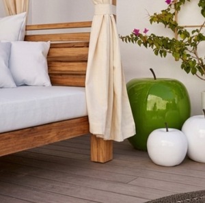 Cama de Día Moderna para Exteriores de Madera de Teca Sólida con Cortinas, Muebles de Lujo para Jardín, Resort o Piscina, Indonesia - Product Image 4