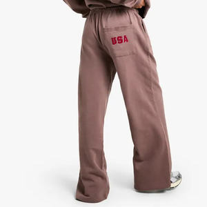 Pantalones de chándal de mujer de cintura alta y pierna ancha, holgados y oversize, estilo jogger, de forro polar, informales, estilo urbano y para estar en casa, tendencia 2026 - Product Image 2