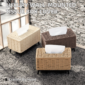 Caja de pañuelos rectangular de escritorio de lujo moderno, de gran tendencia, para el hogar y accesorios de baño, con cubierta de almacenamiento cuadrada vintage - Product Image 2