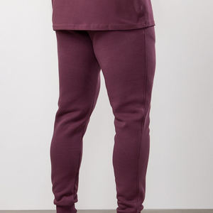 Conjunto Deportivo 2 en 1 para Hombre, con Capucha, Color Morado, Anti-Pilling, Manga Larga, Color Sólido, Informal, 100% Algodón, Ligero, para Otoño - Product Image 6