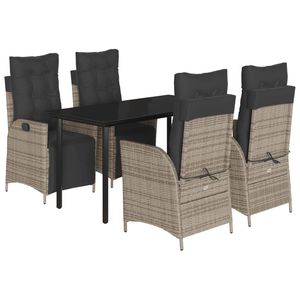 Conjunto de Comedor para Jardín en Gris Oscuro - Product Image 2