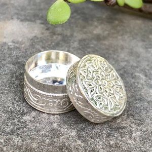 Sindoor <b>Box</b> Dibbi Brass and Copper Traditional Ritual and Daily Worship <b>Decorative</b> <b>Storage</b> <b>Box</b> - Product Image 5