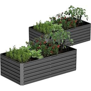 Wholesale Galvanized Metal Garden Bed With Legs And Storage <b>Shelf</b> Planter Box For Vegetables And Flowers Outdoor Patio Garden - Product Image 2