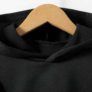 Sweat-shirt à capuche tactique noir pour homme, style streetwear, en coton, pull-over, style utilitaire, logo personnalisé, marque privée, fabricant en gros - Product Image 3