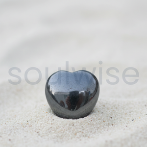 Piedra Preciosa de Hematita en Forma de Corazón para Alivio del Estrés y Protección, Cristal Natural Pulido para Decoración de Escritorio, Meditación y Sanación - Product Image 2