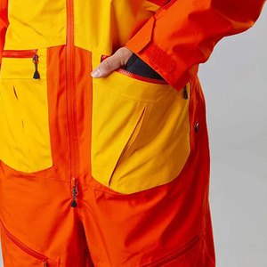 2026 Custom Panel Color Color Blocked Hooded <b>Ski</b> Suit Soft Shell Waterproof Breathable <b>Jacket</b> Full Zip Winter Outdoor <b>Retro</b> Men - Product Image 2