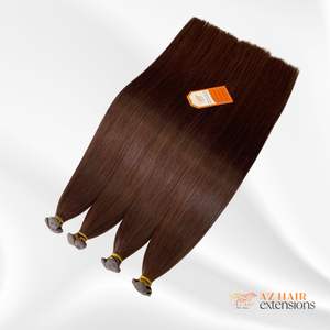 Venta al por mayor Color marrón Genius Bundle Cutícula alineada Virgen Extensiones de cabello humano de Vietnam Donors Genius Weft Extensiones de cabello - Product Image 2