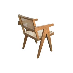 Silla de Comedor Moderna Evio de Madera de Teca Sólida con Asiento de Cuerda, Sillón con Logotipo y Color Personalizados, Muebles para el Hogar y Comedores de Hoteles - Product Image 3