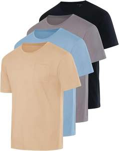 T-shirt à manches courtes pour homme, coupe ample, en Spandex/Polyester, impression sérigraphique, service OEM, vente en gros, prix abordable, 220 grammes, couleur unie - Product Image 6