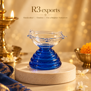 Lampe à huile Diya en laiton faite à la main, porte-bougie chauffe-plat R3D01, design traditionnel, légère, lavable, multicolore, coffret cadeau pour la maison et le bureau - Product Image 5