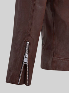 Veste en cuir pour homme, coupe-vent, veste en cuir pour homme et femme, styles personnalisés, Charlotte Burnt, plusieurs couleurs, veste en cuir 2006 - Product Image 4