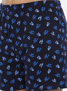 Women's Red Printed Cotton Shorts Mid Waist <b>Elastic</b> Knitted Breathable Regular Fit Casual Style Dot Pattern - Product Image 6