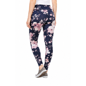 High Waist Floral Printed Yoga Leggings Women Full Length Flower Pattern <b>Tights</b> Soft Custom Logo Compression Gym Workout Pants - Product Image 4