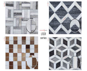 Alfombra de Cuero Genuino Moderna y Sofisticada, Alfombra de Piel Refinada, Alfombra de Lana y Pelo, Accesorio Único para el Hogar, Sala de Oración o Picnic - Product Image 6