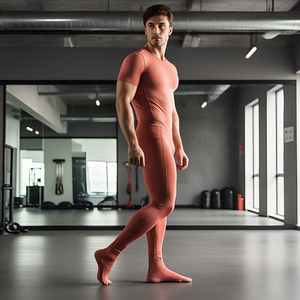 Amazing Industries Men's High Waist Ankle-Length Workout Compression Leggings-Spandex/Polyester Material Quick Dry Soft - Product Image 4