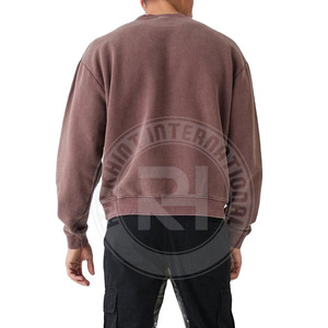 Sudaderas de Verano de Cuello Redondo de Alta Calidad al por Mayor de Fábrica, con Logotipo Personalizado, 100% Algodón Pesado, Hombros Caídos, Transpirables - Product Image 3