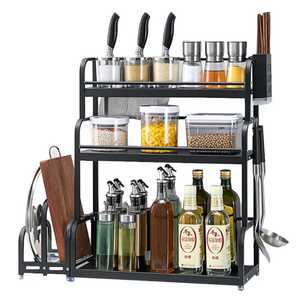 3 Tier Under Sink Organizer with Sliding <b>Storage</b> <b>Drawer</b> Carbon Steel Kitchen Cabinet Rack Multi Purpose Bathroom <b>Storage</b> Pot - Product Image 4
