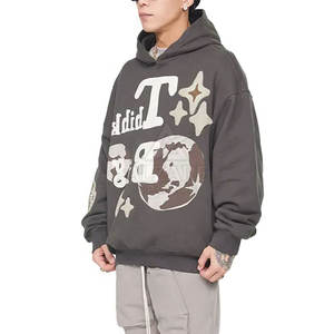 Último Estilo, MOQ Bajo, Sudaderas con Estampado Puff, Precio al por Mayor, Sudaderas Básicas Personalizadas con Estampado Puff - Product Image 5