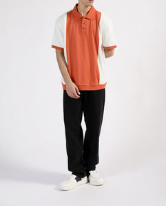 Polo de hombre para verano, de color sólido, con cuello vuelto, bolsillo de color, manga corta elástica, camisa de negocios. - Product Image 4