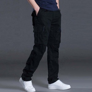 Wholesale 100% Cotton Men's Cargo Pants Mens Casual Multi Pockets <b>Large</b> Size Pants Men Outwear Straight Winter Pants Trousers - Product Image 2