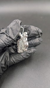 Iced Out custom Letter 925 Sterling Silver Rhodium Plated High Shine Drip Style Personalized VVS Moissanite Diamond Pendant - Product Image 4