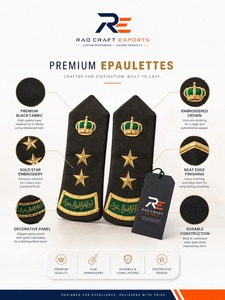 Epaulettes Uniformes para Hombros Fabricados con Materiales de Calidad para Aplicaciones de Vestimenta Profesional y Formal - Product Image 4