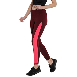 Customized Ladies Yoga Workout Sport Leggings Mid Waste Spandex Polyester Fitness Stretchy Trousers Gym Ladies <b>Tight</b> Leggings - Product Image 3
