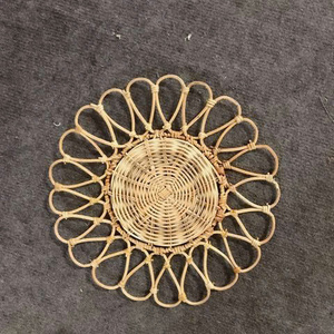 Set de table rustique en rotin |   Assiette de présentation artisanale pour la décoration de cuisine de style campagnard - Product Image 6