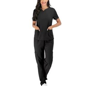 Tenues médicales blanches personnalisées pour hommes et femmes – Ensemble de blouses et pantalons d'infirmiers - Product Image 1
