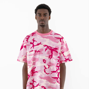 T-shirt à manches courtes pour homme, imprimé camouflage rose, coupe classique, col rond, en jersey de coton, produit le plus vendu en 2026 - Product Image 2