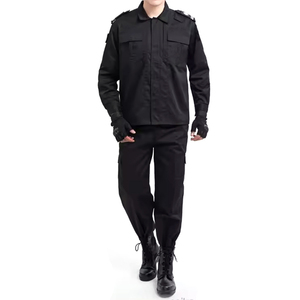 Conjunto de Uniforme de Seguridad para Hombre, Color Sólido, Camisa y Pantalones de Poliéster/Algodón, Detección de Agujas, Todas las Temporadas, Precio Económico - Product Image 1