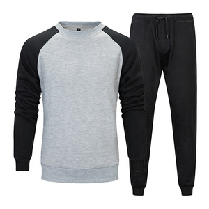 Ensemble de survêtement polaire uni pour homme avec logo personnalisé, sweat à capuche et pantalon de jogging, 2 pièces, fermeture à cordon de serrage pour la vente en gros - Product Image 1