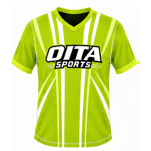 Conjunto de Camiseta y Pantalones Cortos de Rugby Verde Lima y Blanco, Cuello en V, Uniforme de Equipo, Transpirable, Ligero, Personalizable, Ropa Deportiva de Entrenamiento - Product Image 3