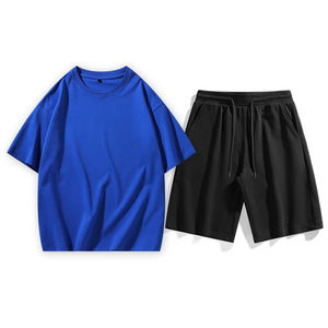 Ensemble de shorts et t-shirts en coton 100 % biologique pour hommes, ensemble de serviettes, t-shirt et short en tissu éponge respirant pour hommes - Product Image 3
