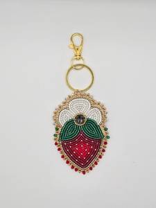 Decorative Floral Beaded Embroidery <b>Keychain</b> Handmade Classic Eco-Friendly MD HANDICRAFTS Exclusive Handcrafted V - Product Image 1